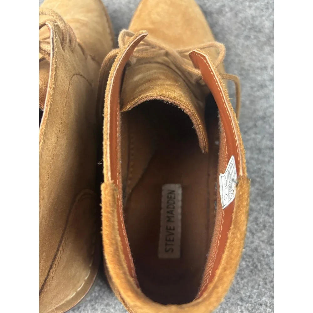 Steve Madden Hacksaw 215 Chukka Boots Mens 11 Tan Suede Lace Up Ankle Boots